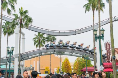 Osaka, Japonya - 21 Kasım 2016: temel tema park konumlar 