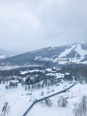 Niseko şehir manzaralı, Hokkaido Japonya