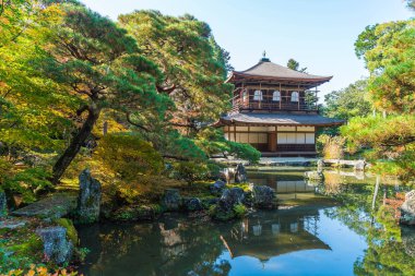 Gümüş Pavilion Ginkakuji Tapınağı'nda güzel mimari