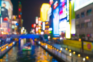 kalabalık insanlar Osaka street Market bulanıklık 