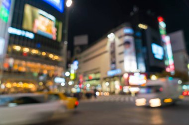 Yaya geçidi Shibuya kasaba, kalabalık insanlar bulanıklık