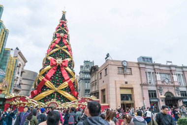Osaka, Japonya - 21 Kasım 2016: temel tema park konumlar 