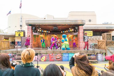 Osaka, Japonya - 21 Kasım 2016: temel tema park konumlar 