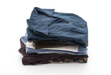 giyim üzerine beyaz yığınları 