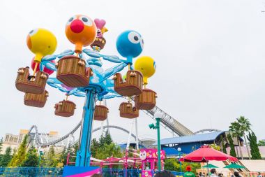 Osaka, Japonya - 21 Kasım 2016: temel tema park konumlar 