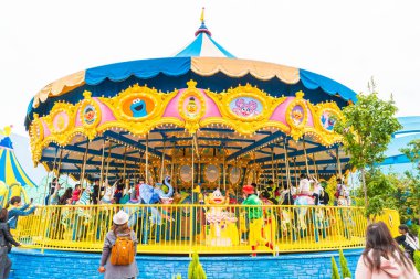 Osaka, Japonya - 21 Kasım 2016: temel tema park konumlar 