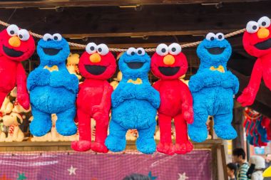Osaka, Japonya - 21 Kasım 2016: temel tema park konumlar 