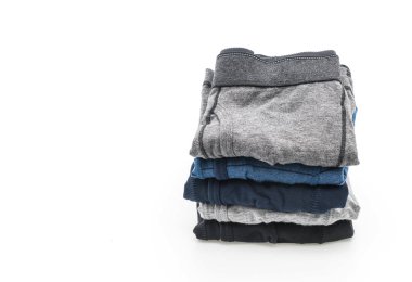 Beyaz arka plan üzerinde erkek iç giyim