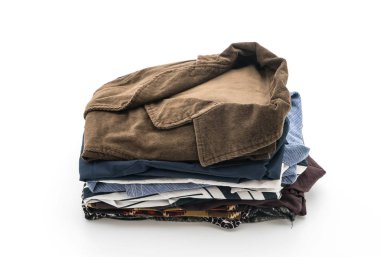 giyim üzerine beyaz yığınları 