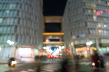 Yaya geçidi Shibuya kasaba, kalabalık insanlar bulanıklık