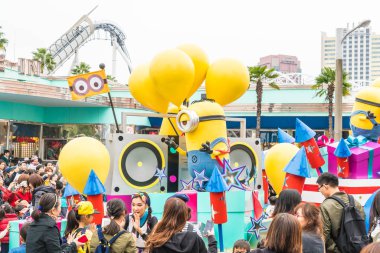 Osaka, Japonya - 21 Kasım 2016: Yeni festivale, yeniden doğmuş Parade, celeb