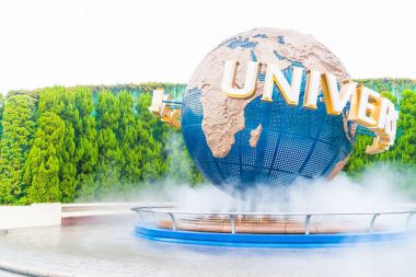 Osaka, Japonya - 21 Kasım 2016: temel tema park konumlar