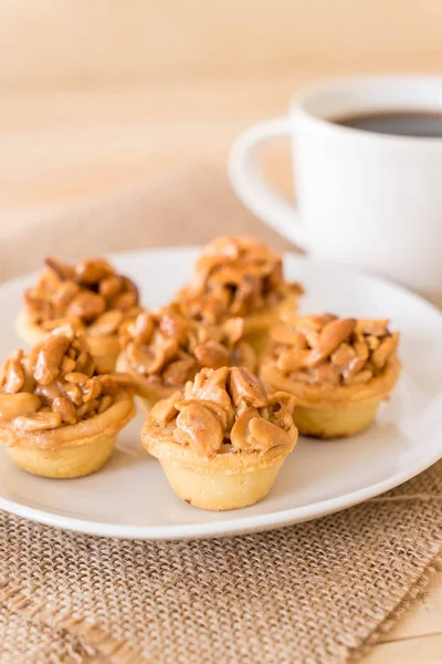 Toffee cupcake met koffie — Stockfoto