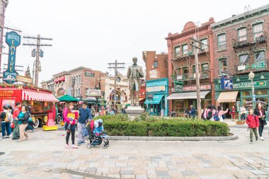 Osaka, Japonya - 21 Kasım 2016: temel tema park konumlar 