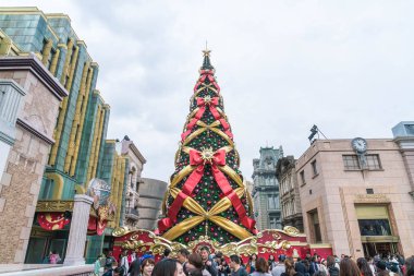 Osaka, Japonya - 21 Kasım 2016: temel tema park konumlar 