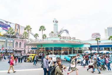 Osaka, Japonya - 21 Kasım 2016: temel tema park konumlar 