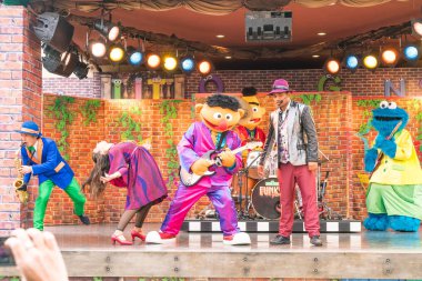 Osaka, Japonya - 21 Kasım 2016: temel tema park konumlar 