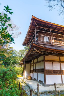 Gümüş Pavilion Ginkakuji Tapınağı'nda güzel mimari
