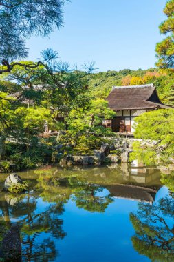 Gümüş Pavilion Ginkakuji Tapınağı'nda güzel mimari