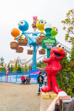 Osaka, Japonya - 21 Kasım 2016: temel tema park konumlar 