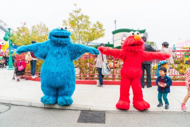 Osaka, Japonya - 21 Kasım 2016: temel tema park konumlar 