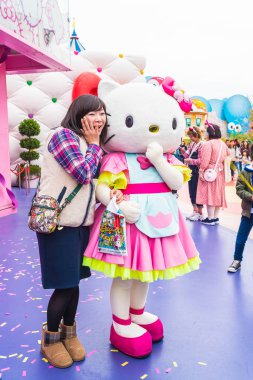 Osaka, Japonya - 21 Kasım 2016: temel tema park konumlar 