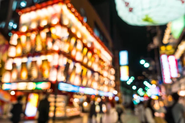 Абстрактное размытие улиц Цутенкаку в Осаке, Япония — стоковое фото