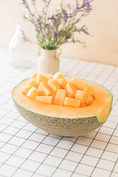 Fresh cantaloupe melon — Stock Photo, Image