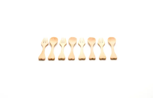 Wood spoon and fork — Stock Photo, Image
