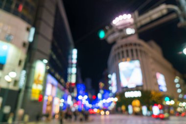 Yaya geçidi Shibuya kasaba, kalabalık insanlar bulanıklık