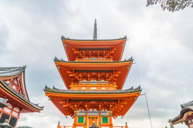 Kiyomizu-dera Tapınağı güzel mimari Kyoto,.