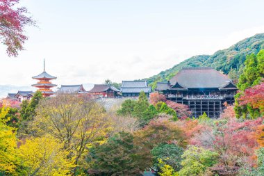 Kyoto, Sonbahar sezonu Kiyomizu veya Kiyomizu-dera Tapınağı.