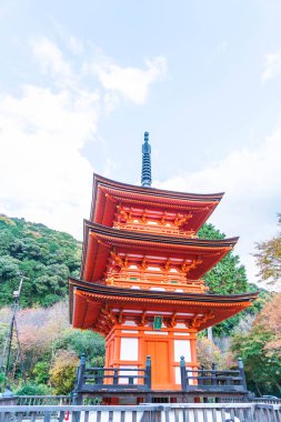 Kiyomizu-dera Tapınağı güzel mimari Kyoto,.