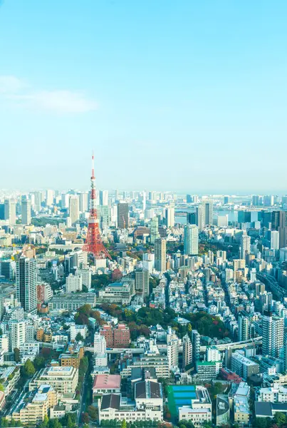 Горизонт Токио с башней Токио — стоковое фото