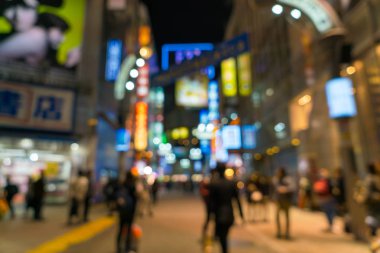 Yaya geçidi Shibuya kasaba, kalabalık insanlar bulanıklık