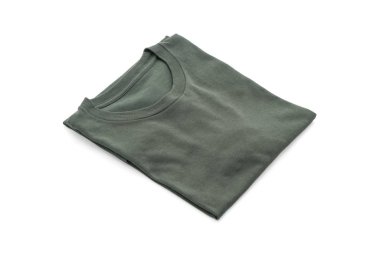 gömlek. beyaz üzerine katlanmış t-shirt 