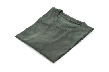 gömlek. beyaz üzerine katlanmış t-shirt 