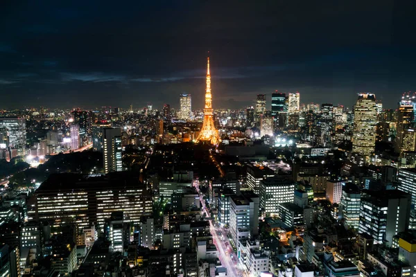 Τόκιο πόλη στον ορίζοντα κατά το σούρουπο — Φωτογραφία Αρχείου
