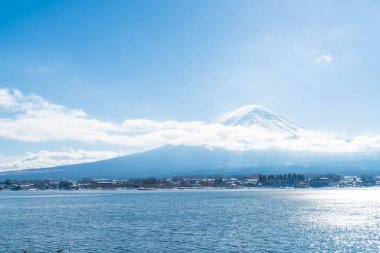 Dağ Fuji San Kawaguchiko Gölü.