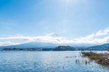 Dağ Fuji San Kawaguchiko Gölü.
