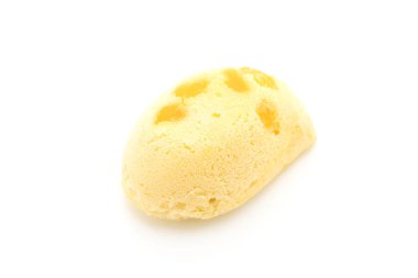 Mango yumuşak kek üzerine beyaz