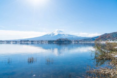 Dağ Fuji San Kawaguchiko Gölü.