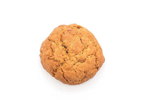 Oatmeal Rozijnen cookies op wit — Stockfoto