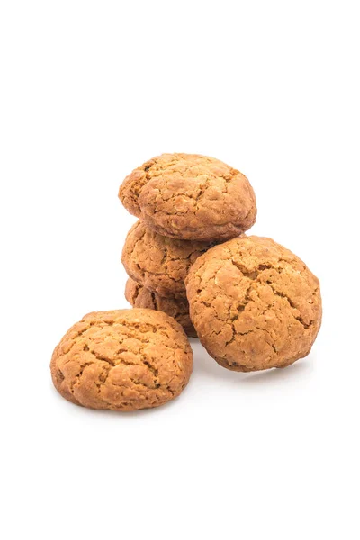 Oatmeal raisin cookies on white — Stock Photo, Image