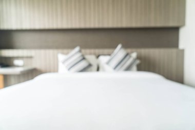 Arka plan için soyut bulanık yatak odası iç mimarisi 