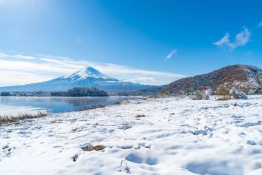 Dağ Fuji San Kawaguchiko Gölü.