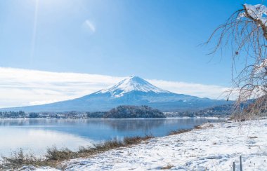 Dağ Fuji San Kawaguchiko Gölü.