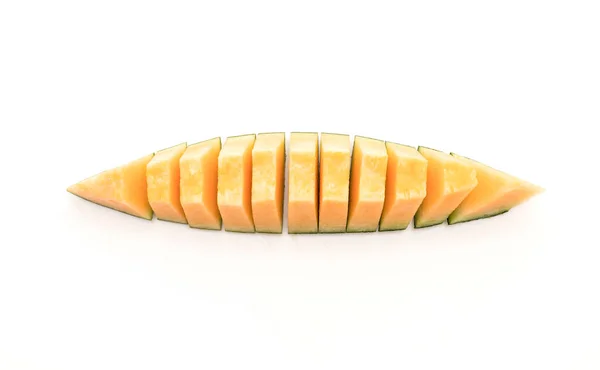 Cantaloupe melon on white — Stock Fotó