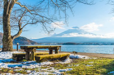 Dağ Fuji San Kawaguchiko Gölü.