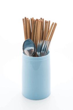 Çatal tutucu chopsticks, kaşık ve çatal